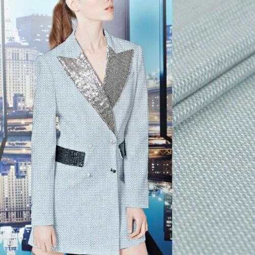 150CM Wide 400G/M Weight Gray Blue Pink Wool Fabric for Autumn Winter Jacket Overcoat Dress J095