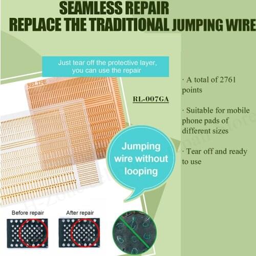2pcs RELIFE RL-007GA No looping repair spot welding piece Jumping wire repair solder points Seamless repair for mobile phone