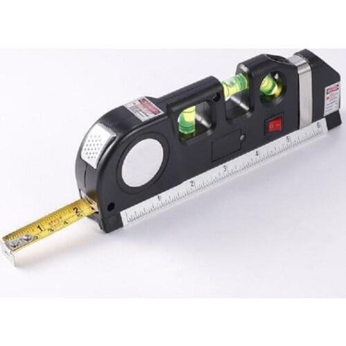4 In 1 Laser Measuring Tool Includes Imperial and Metric linear Measures Tape Infrared Laser Level Cross Line Laser Tape