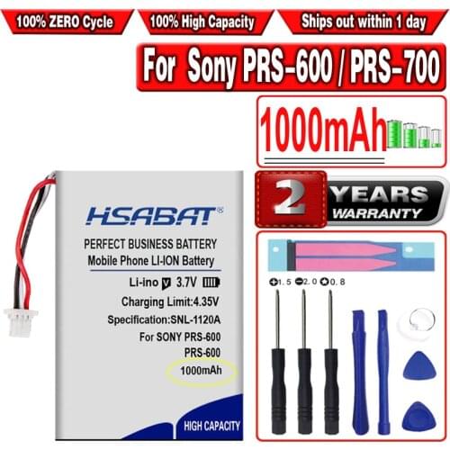 HSABAT 1000mAh Battery for Sony PRS-600 PRS-600/BC PRS-600/RC PRS-700 PRS-700BC E-book