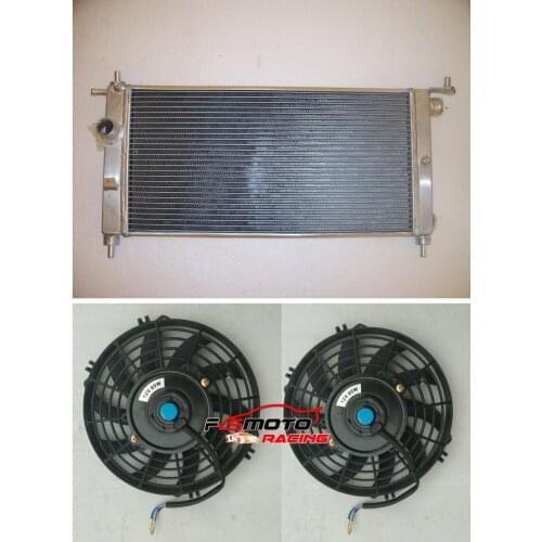 Full Aluminum Radiator + Fan For 1993-2000 Opel Vauxhall Corsa Uprated GSi Turbo C20XE C20LET 2.0L Manual MT