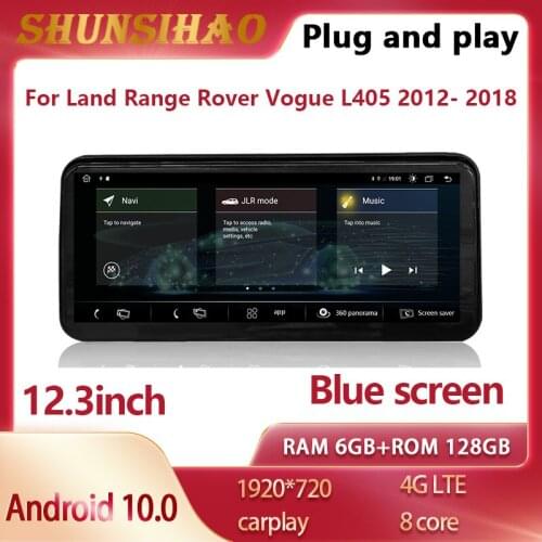 Ouchuangbo car radio recorder Android 10 For 12.3inch Land Range Rover Vogue L405 2012- 2018 carplay car audio GPS navi 128GB