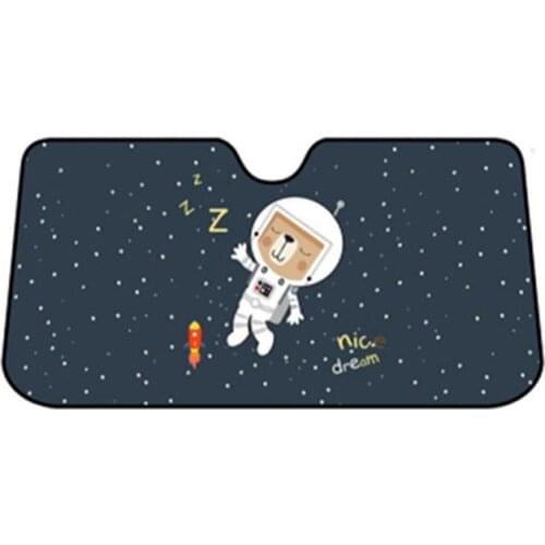 Car Cartoon 5 Layer Bubble Aluminum Foil Sun Block Front Stop Cooling Sunscreen Exquisitely Designed Durable