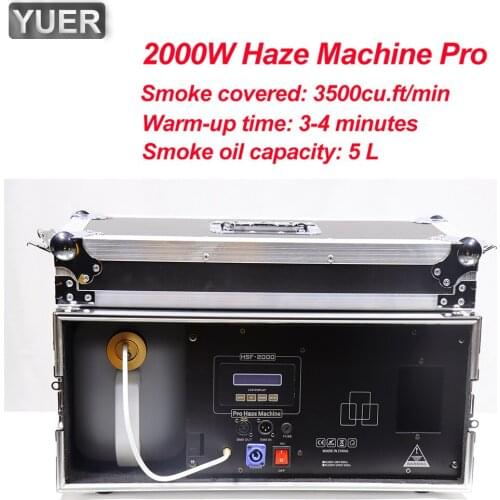 Flight Case Packing 2000W Mist Haze Machine China Stage Laser Equipments 5L Professional Fog Machine For Party Wedding Christmas