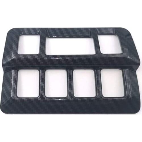 For Subaru Carbon Fiber Console Headlight Switch Panel Cover Trim Decor Frame for Subaru XV Crosstrek Impreza 2018-2020