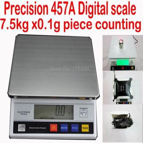 New APTP457A 7.5kg x 0.1g Precision electronic bench kitchen scale Piece Counting table top Industrial Libra