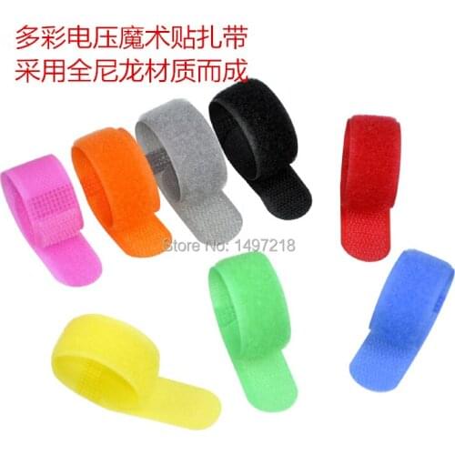 HOT Sale 50pcs/lot 20mm x 30cm cable ties nylon strap Computer Wire Management Magic Tape Sticks Hook Loop free shipping