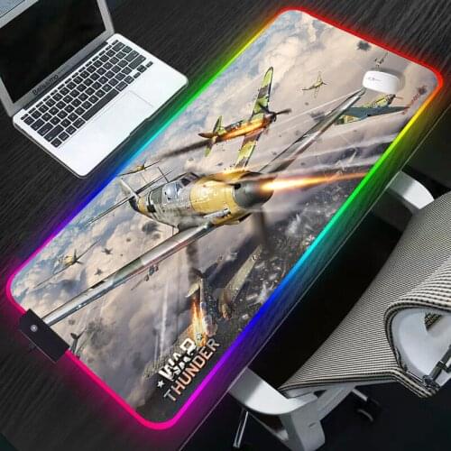 Hot War Thunder RGB Mouse pad gaming accessories speed keyboard desk mat mini pc non-slip office desktop gamer keyboard mousepad