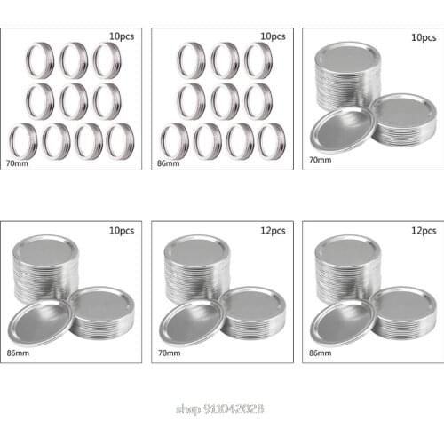 Canning Lids, Regular Mouth Mason Jar Lids And Bands, Stainless Steel Lids For Mason Jar Wide Mouth 10 Pack 70M D10 20 Dropship
