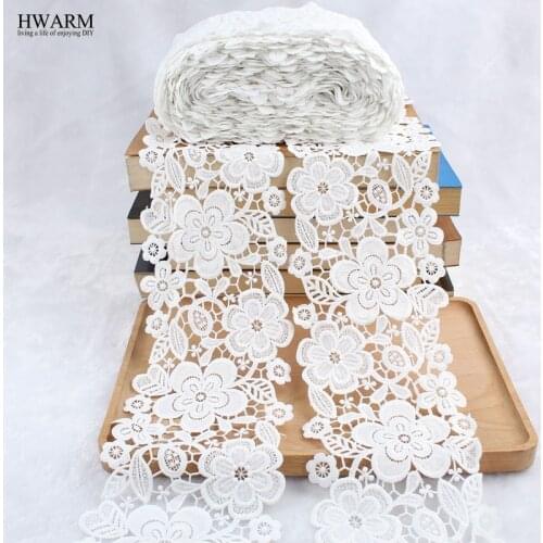 HWARM 5yard 13.3cm Window Curtains Handmade DIY Wedding Sewing Screen African Lace Arts Craft Fabric Ribbon Skirt Accessories