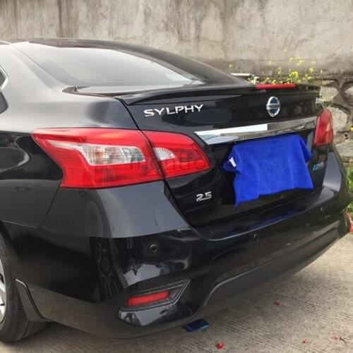 MONTFORD For Nissan Sentra 2012 2013 2014 2015 ABS Plastic Unpainted Primer Color Rear Trunk Boot Lip Wing Spoiler Car Styling