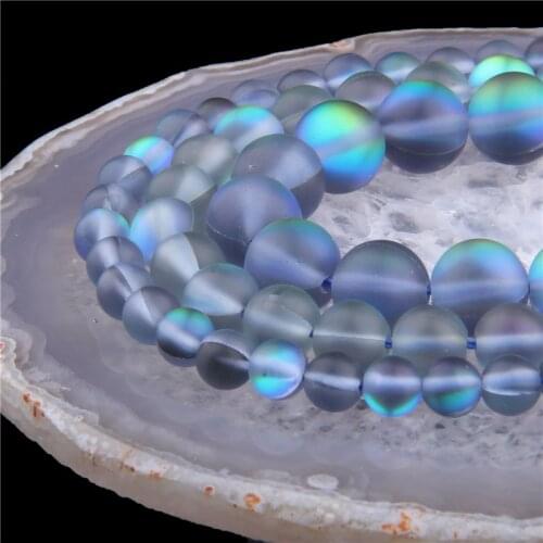 Natural Matte beads AB Frosted Matte Onyx Agates Round Moonstone loose Beads DIY Necklace Bracelet Jewelry Making Size 6 8 10