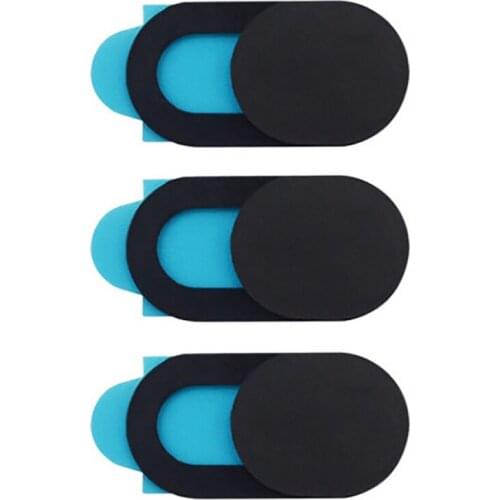 Oval Camera Privacy Protection Cover Ultra Slim Stronger Privacy Online More Easy To Use Robust Sliding Cover Black White