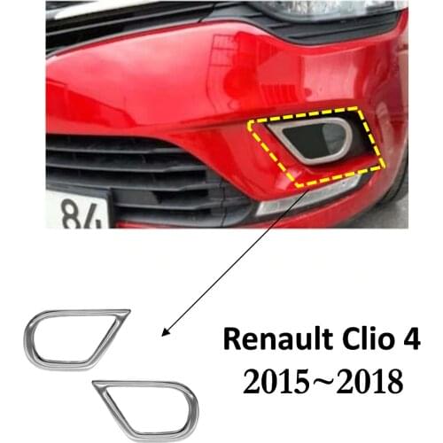 For Renault Clio 4 Car Fog Lamp Chrome Accessories 2015-2018