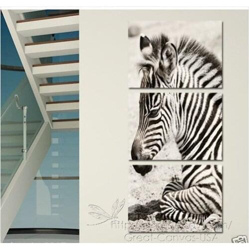 Handcraft Modern abstract zebra oil painting on canvas for home decoration free shipping