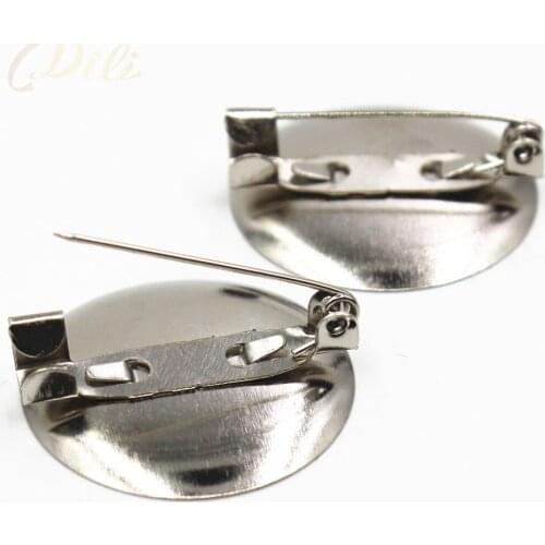 Silver white brooch back bar pin 20mm 25mm 30mm 35mm quality brooch base spacer safe lock pin for garment DIY finding