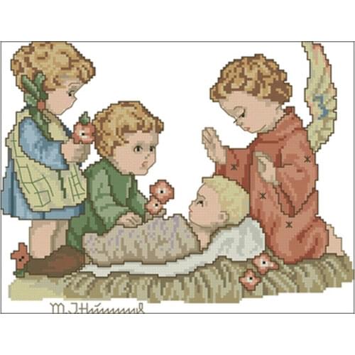 Nativity Patterns counted 11CT 14CT 18CT Cross Stitch Set DIY Cross-stitch Kits Embroidery Needlework Home Decor