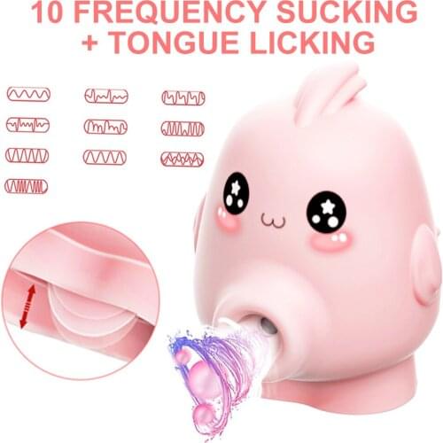 Sucking Vibrator Tongue Licking Vibrating Oral Sex toys, Nipple Sucking G spot Stimulation Clitoral Sex Toys for Women