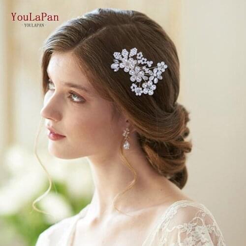 TOPQUEEN HP37 Bridal Hair Pins Crystal Hair Pins Bridal Hair Comb Spray for Wedding Chinese Hair Pin Bridal Headwear Headpieces