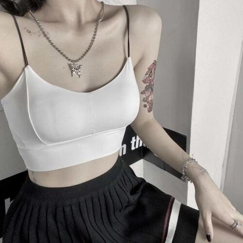 Women Tanks Tops Spring/Summer White Slip Top Sleeveless Tube Top Top for Women Camis Crop Top For Women