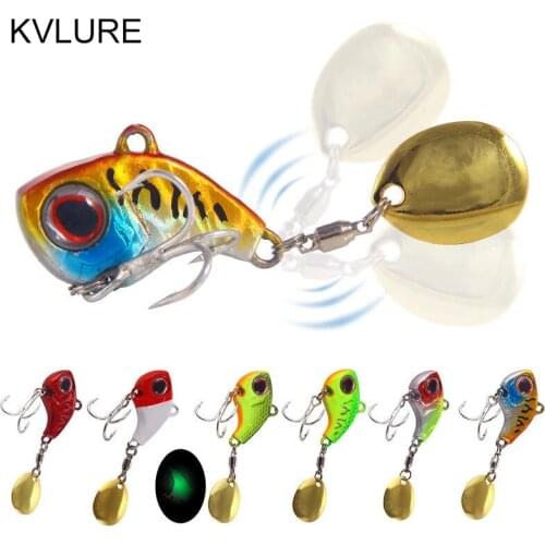 1Pcs Rotating Metal VIB vibration Bait Spinner Spoon Fishing Lures 9g 16g 21g Jigs Trout Winter Fishing Hard Baits Tackle Pesca