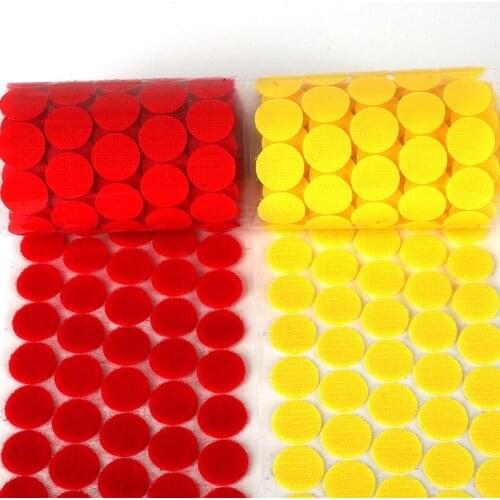 100Pairs/lot Adhesive Fastener Tape Dots Hook And Magic Sticker Round Strong Self Adhesive Tape for DIY Sewing Garment Supplies