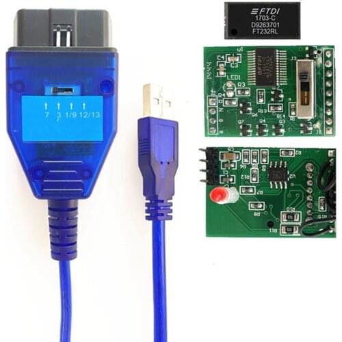 Switch 4 Way Interface For VAG KKL For FIAT ECU SCAN FTDI FT232RL FT232RQ For VAG KKL USB Tool OBD2 USB Diagnostic Interface