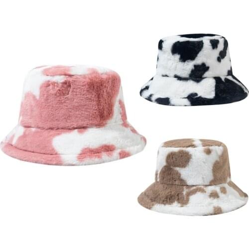 83XC Packable Fishing Hat Sunday Angora Yarns Made Fuzzy Warm Keeping in Winter Bucket Hat Outdoor Protection