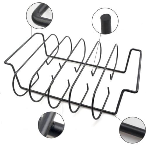 Non-Stick Stainless Steel Steak Rack Stand Holders Roasting Rib Rotisserie Kitchen Accessories Grilling BBQ Tools Barbecue Stuff