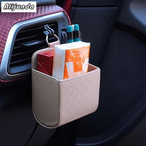 Car Organizer Box Bag Air Outlet Dashboard Hanging Leather Box forInfiniti FX-series Q-series QX-series Coupe EX37 EX25 JX35