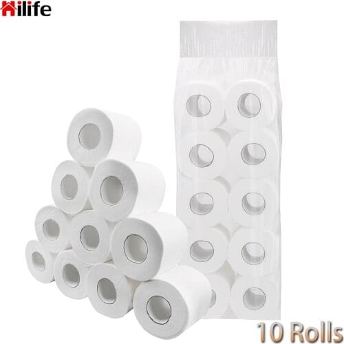 Skin-friendly Toilet Roll Paper Toilet Paper No fragrance Home Bath Kitchen Tissue Roll 3 Layers 10 Rolls/Lot