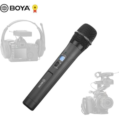 BOYA BY-WHM8 Pro Handheld Microphone UHF Wireless Unidirectional Dynamic Mic Transmitter for Stage Film ENG BY-WM8 Pro Receiver