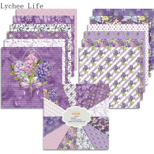 Lychee Life 12Sheets Flower Scrapbooking Paper Packs Origami Background Paper For Card Making Diy Scrapbook Paper Crafts