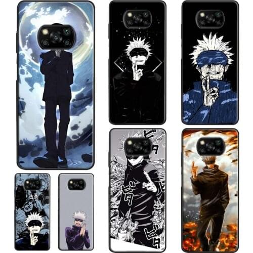 Jujutsu kaisen Gojo satoru Phone Case For POCO X3 Pro M3 F2 F3 Cover For Xiaomi Mi 11 Ultra 10T Pro Mi Note 10 Lite