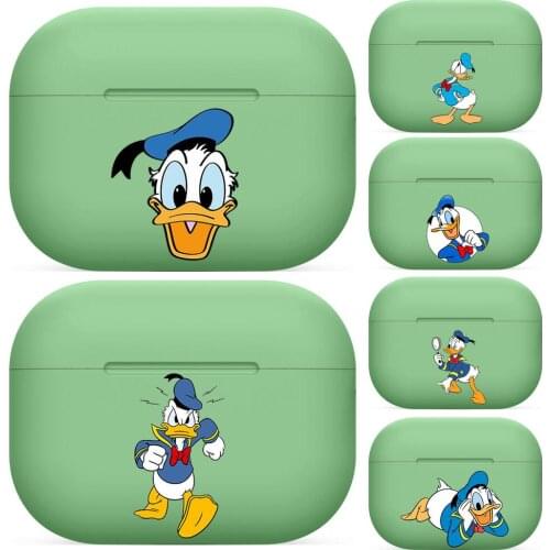 Donald Duck For Airpods pro 3 case Protective Bluetooth Wireless Earphone Cover Air Pods airpod case air pod cases green