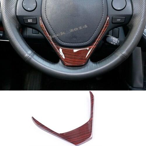 Peach wood grain steering wheel decorative cover trim For Toyota RAV4 2016 2017 2018