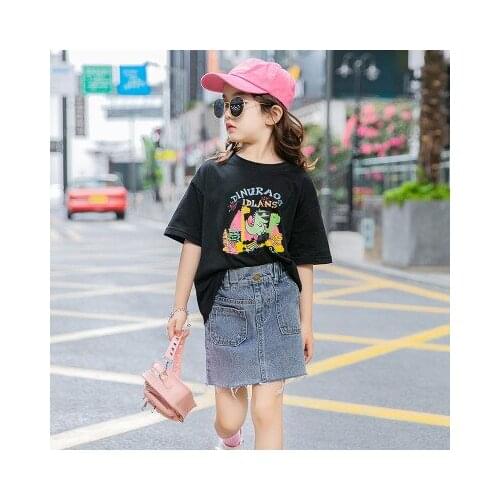 Childrens Clothing Baby Girl Cotton T Shirt Clothes 2020 Summer New Big Girl Casual Print Short Sleeve T Shirt Kids Pullovers