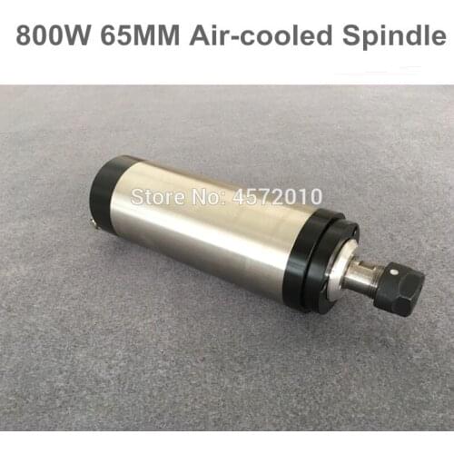 0.8KW 220V Air cooling Spindle Motor CNC 800W 65mm ER11 Air-cooled spindle for Engraving Milling Machine With 4xBearings