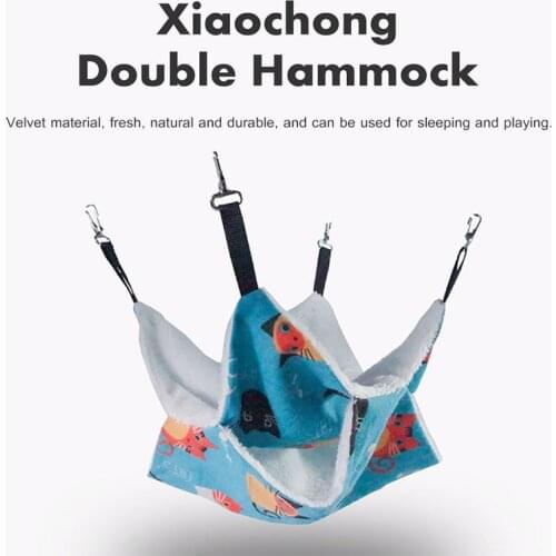 Double-layer small pet hanging pet hammock cat, squirrel, hamster sleeping bag house