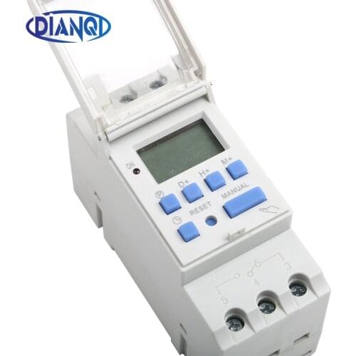 Electronic Weekly 7 Days Programmable Digital TIMER SWITCH Relay Control 220V 230V 6A 10A 16A Din Rail tp8a16 No lock
