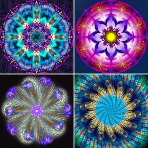 EverShine 5D Diamond Embroidery Full Display Mandala Cross Stitch Diamond Mosiac Sale Flowers Rhinestones Pictures Diamond Art