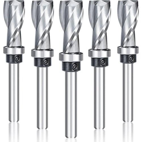 1Pcs 6mm Shank Flush Trim Router Bit Pattern Bit With Bottom Bearing Blade Carbide End Mill Wood Milling Cutter