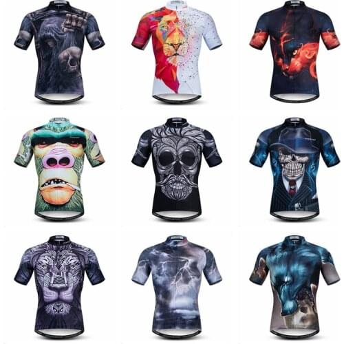 Weimostar 3D Print Cycling Jersey Top Summer Downhill Bicycle Clothing Maillot Ciclismo Quick Dry MTB Bike Jersey Cycling Shirt