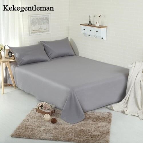 Kekegentleman 100% Cotton Solid Sheet Flat sheet 1 piece Bedspread High-grade Blanket Bedding wholesale Home Textiles