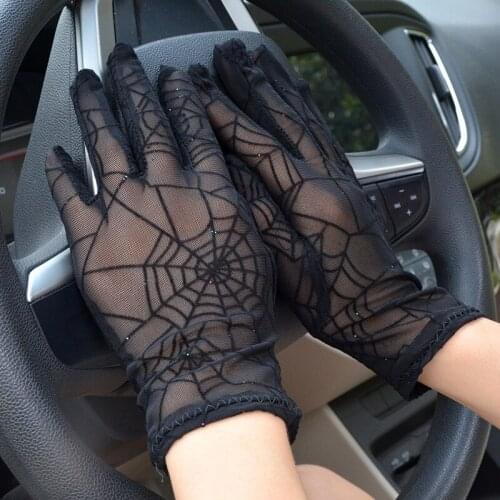 1 Pair Summer Full Finger Women Gloves Thin Fashion Scar Cover Driving Gloves Sexy Ladies Dance Gloves Female Wrist MittenAGB240