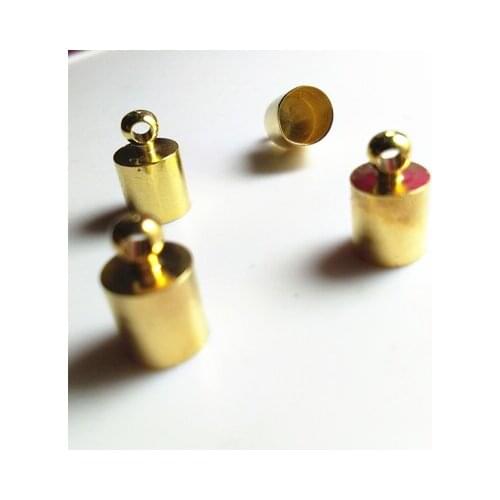 FUYIER DIY Jewelry Making Copper Caps Earrings Necklace End Tip Tassel Caps Leather Cord Crimps End Caps Beads Cap Fastener