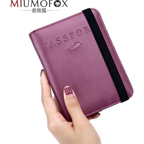 Multifunction Men Women Credit Case ID Card Holder 2020 Genuine Leather New Men Passport Holder RFID Travel Passport Bag Wallet