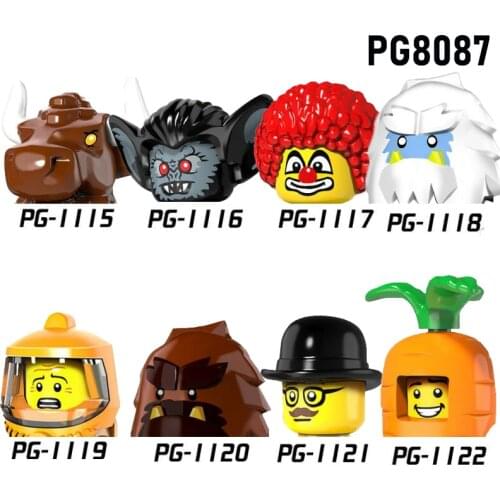 Cartoon Building Blocks Carrot Banana Drinks Juice Milk Figures Head Children Gift Toys PG8087