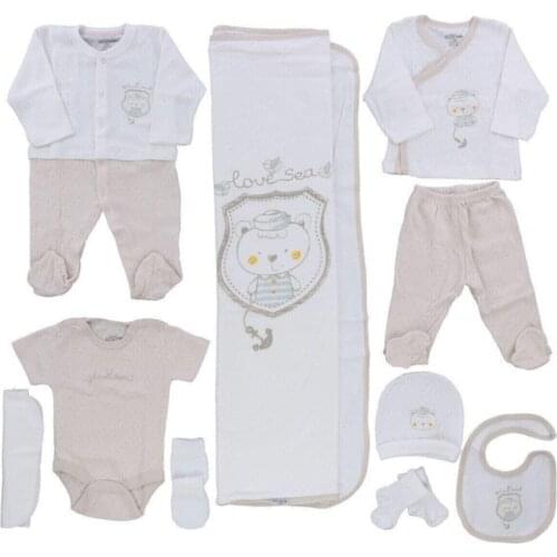 Set Soft 100% Cotton Baby Gift Layette Hospital Outfit Baby Set 0-3 6months-24months Boys Baby Ekru10lu Set Hospital Output Gift