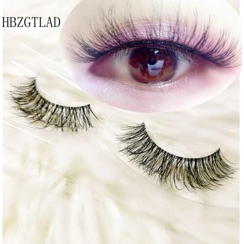 NEW 1pair Lashes 3D Mink Strip Lash Reusable False Eyelashes Crisscross Dramatic Lashes Lightweight Invisible Band Eye Lashes